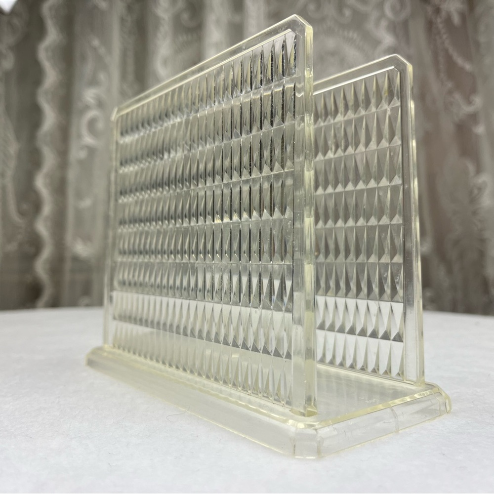 Vintage 1960s ARROW Restaurant Cafeteria Clear Plastic Napkin Mail Letter Holder
